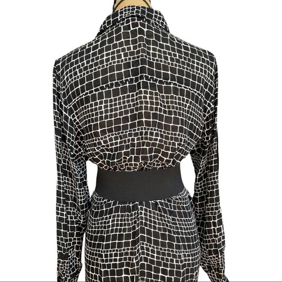 ESSENCIAL DRESS CO shirt dress button down or swimwear cover-up size 12 MEDIUM - Picture 7 of 11